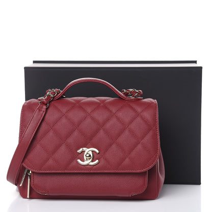 Chanel Caviar Quilted Medium Business Affinity Flap Burgundy 10 of 10