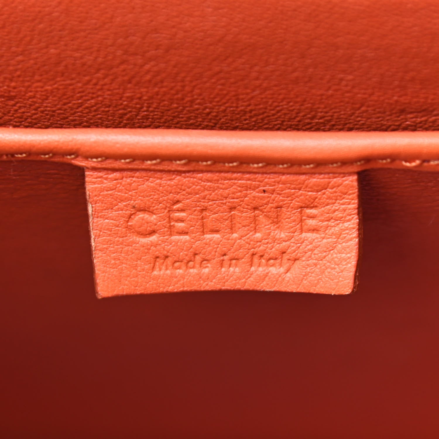 Celine Smooth Calfskin Nano Luggage Fluo Orange 6 of 12
