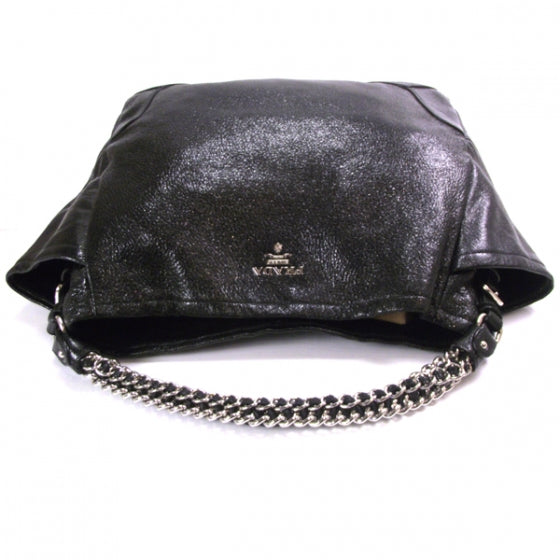 Prada Cervo Lux Chain Shoulder Bag Black 6 of 12