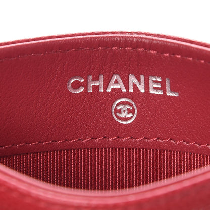 Chanel Caviar Quilted Card Holder Pink 6 of 9