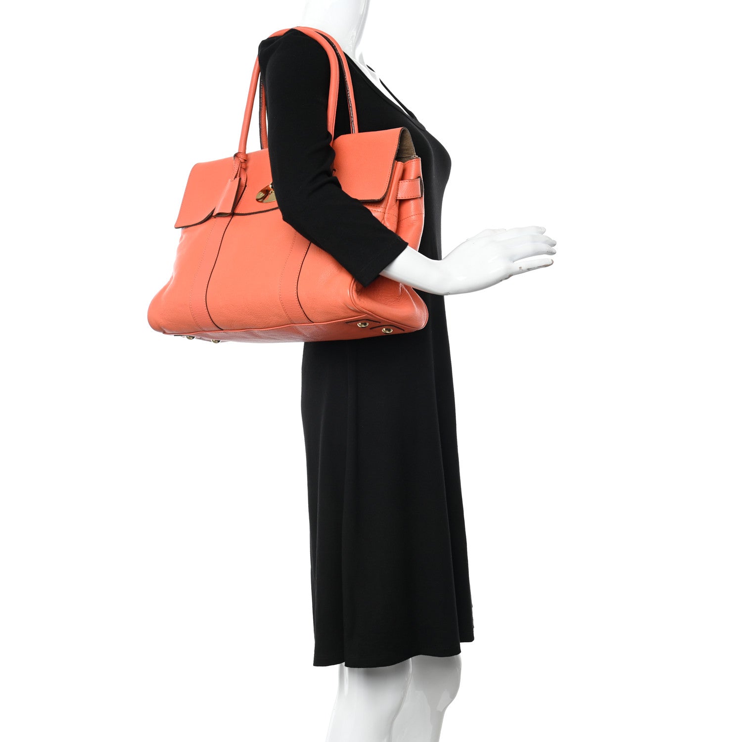 Mulberry Natural Leather Bayswater Coral 2 of 14
