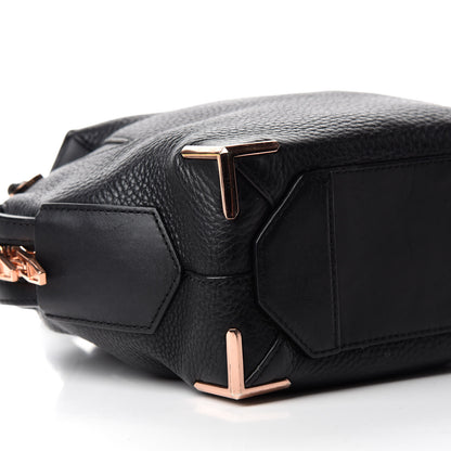 Alexander Wang Pebbled Calfskin Mini Emile Black Rose Gold Hardware 6 of 16