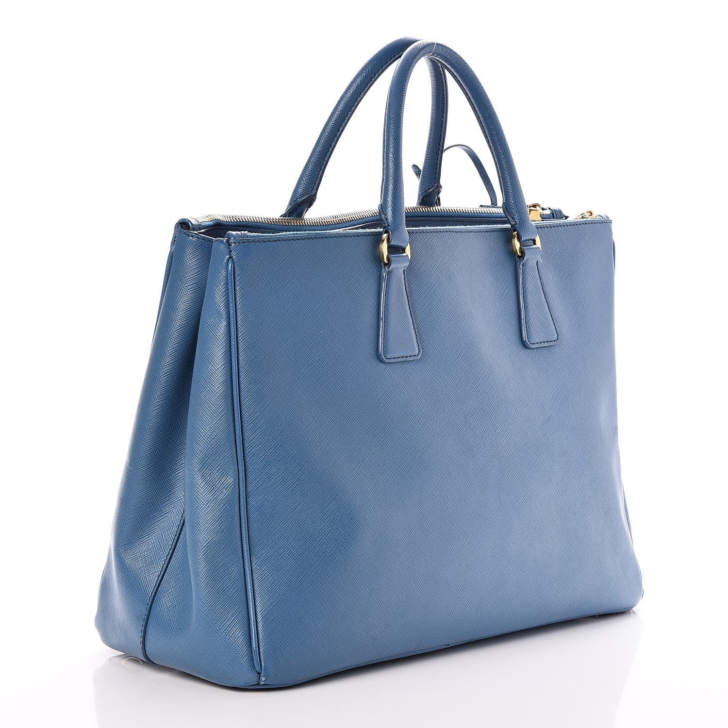 Prada Saffiano Large Galleria Double Zip Tote Cobalto 3 of 12