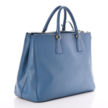 Prada Saffiano Large Galleria Double Zip Tote Cobalto 3 of 12