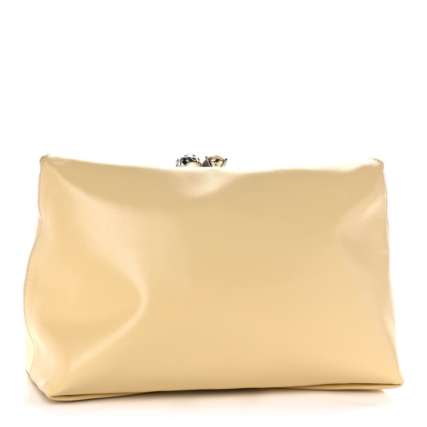 Nappa Skull Four Ring Clutch Yellow