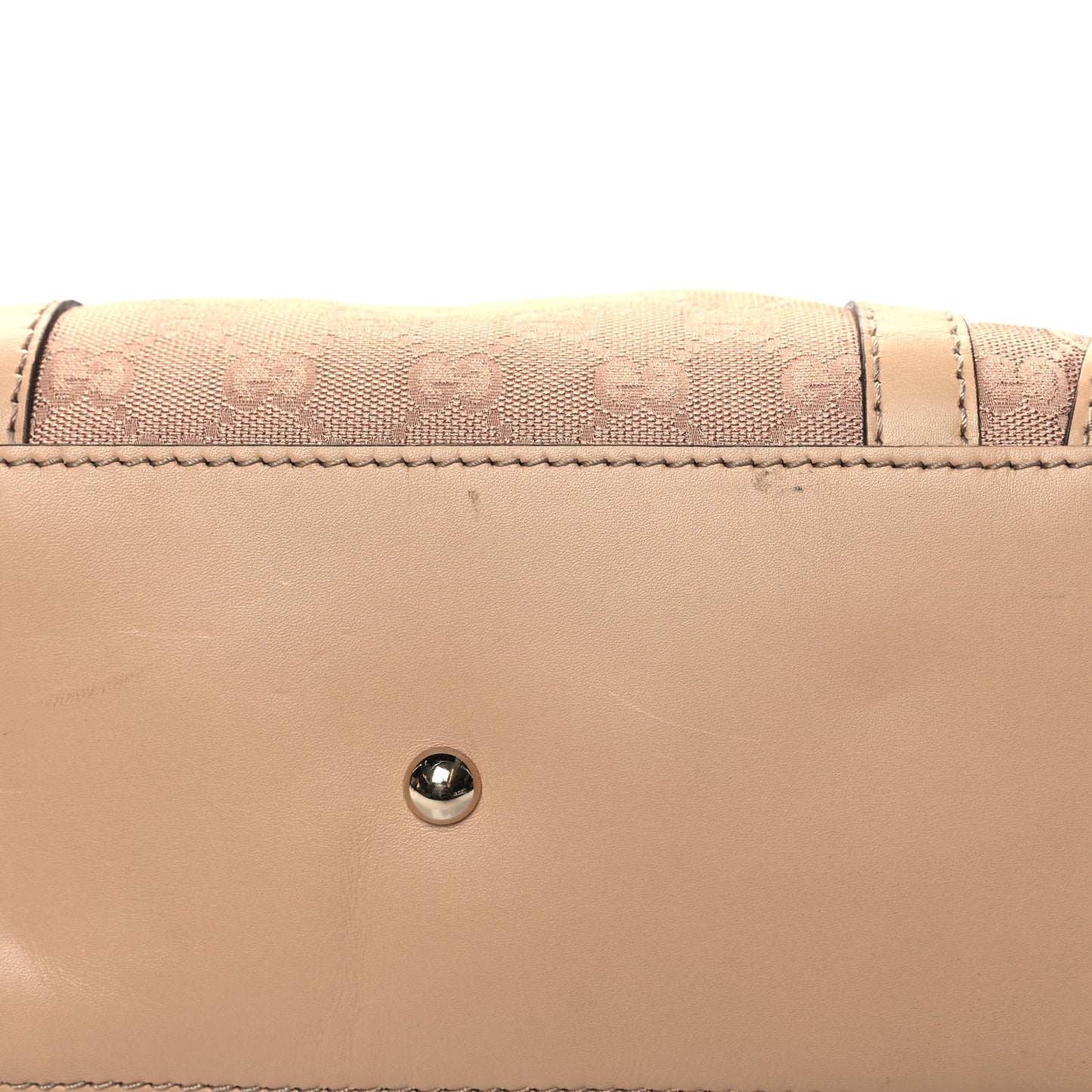 Metallic Monogram Small Lovely Heart Tote Pink