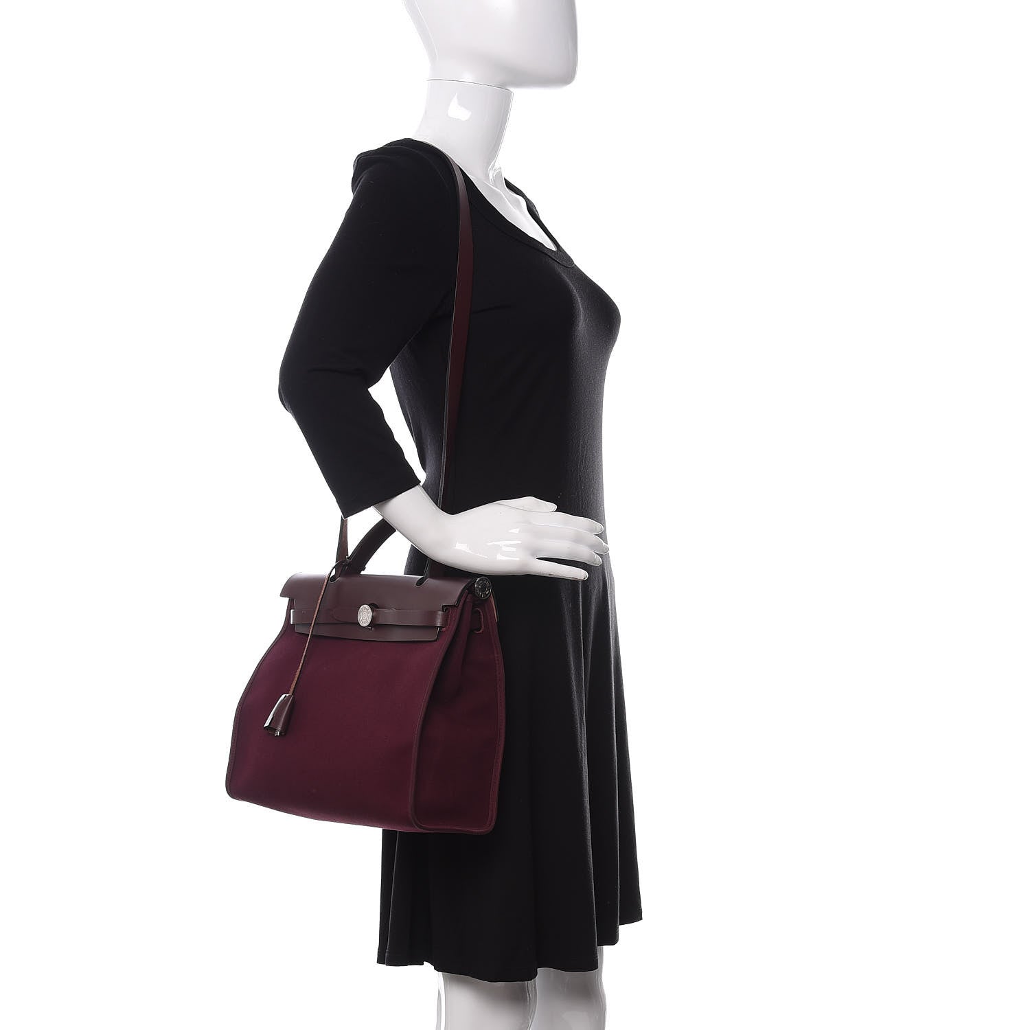Hermes Vache Hunter Toile Officier Herbag Zip 31 PM Prune 2 of 16