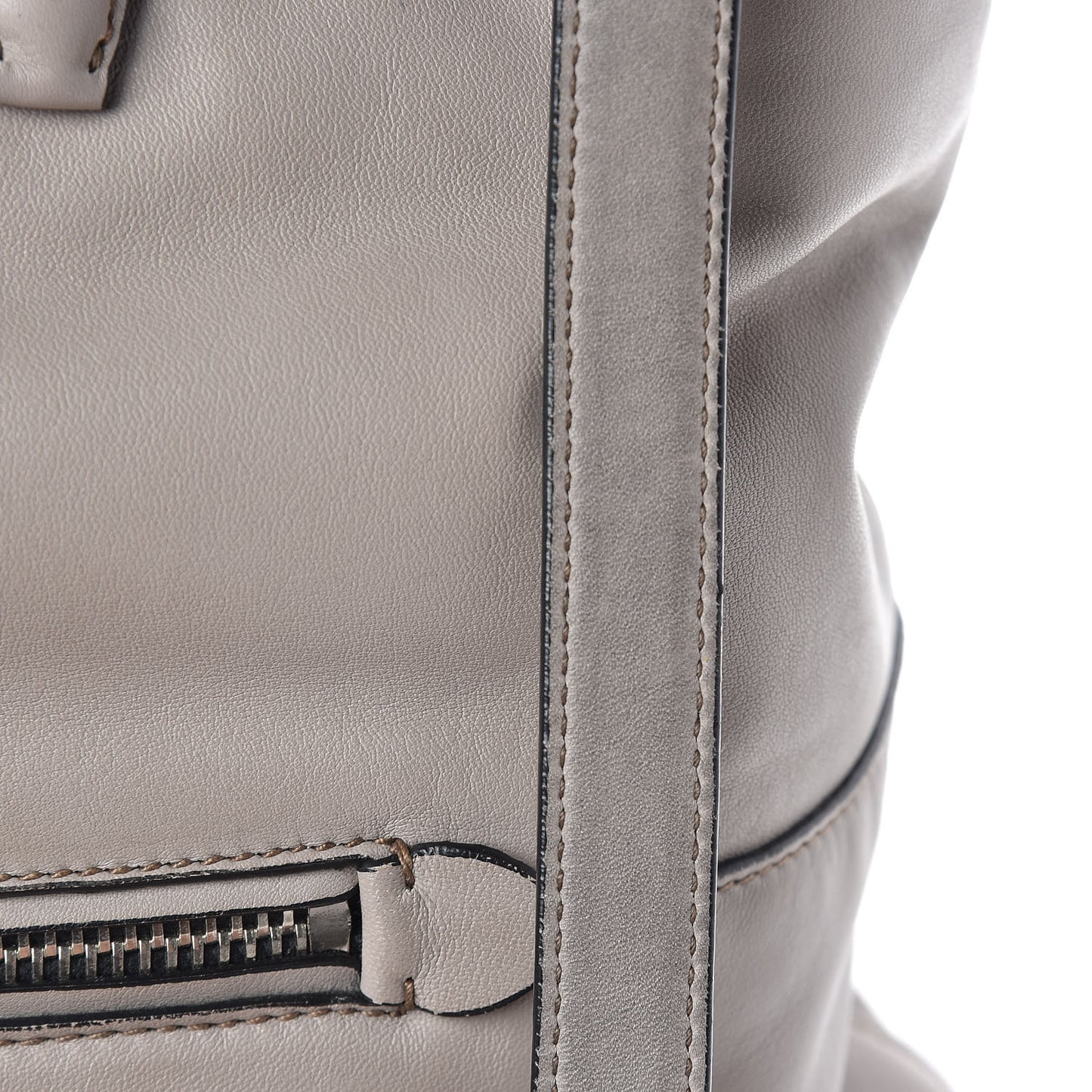 Vitello Soft Calfskin Shopping Tote Fumo