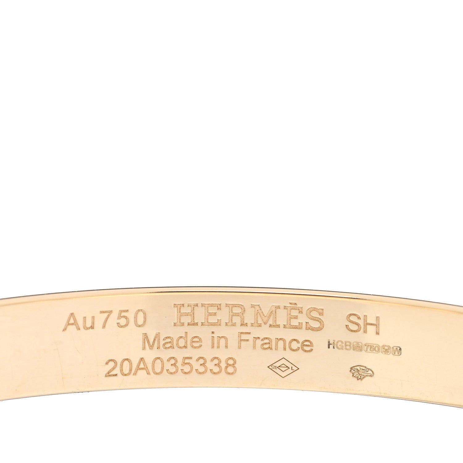 Hermes 18K Yellow Gold PM Collier De Chien Bracelet SH 3 of 3