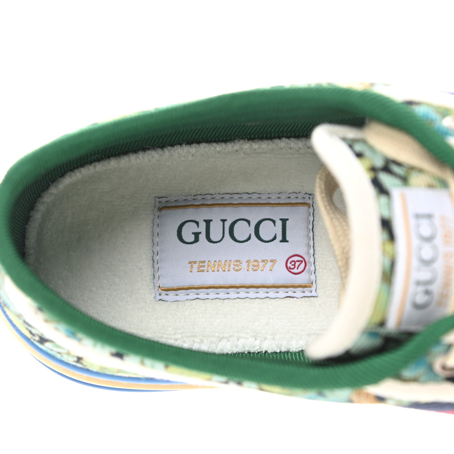X LIBERTY OF LONDON Canvas Web Floral Print Womens 1977 Tennis Sneakers 37 Carta Acquamarine Navy Mystic White