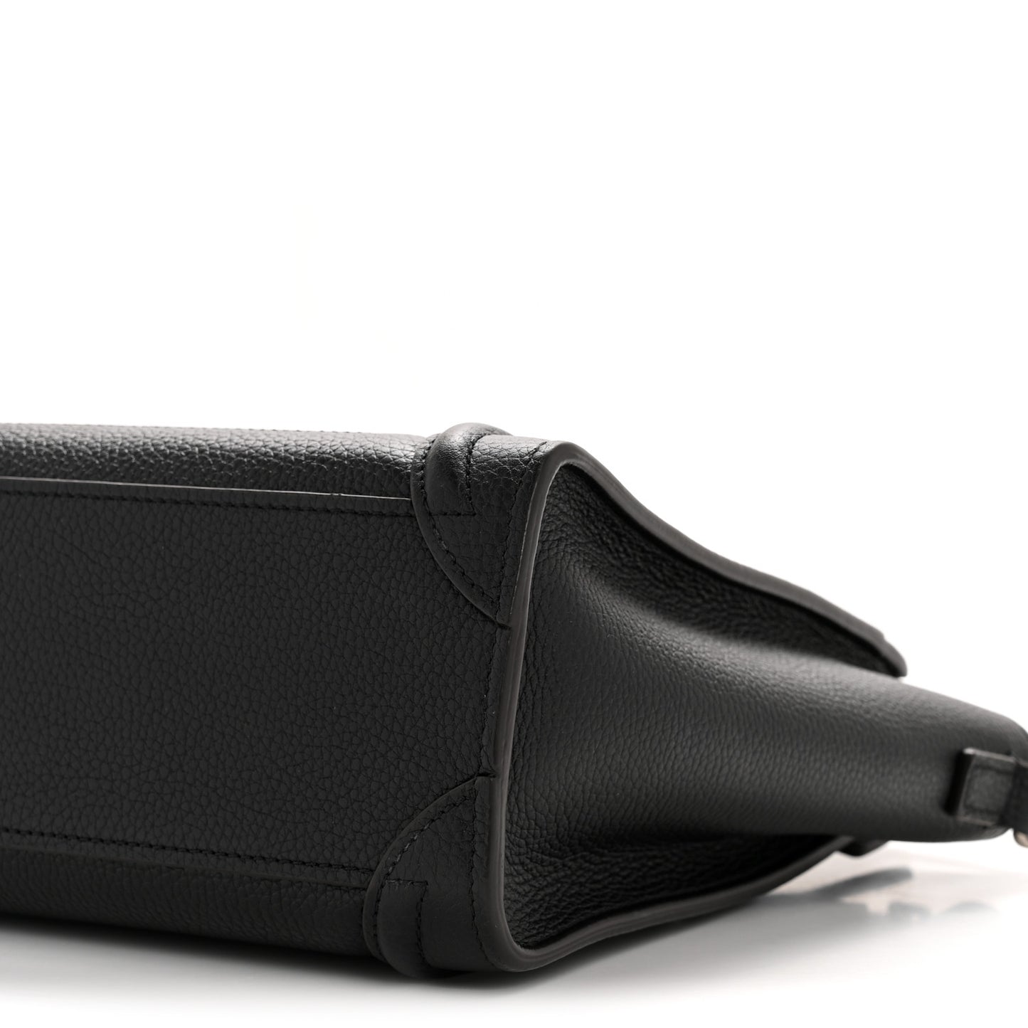 Drummed Calfskin Nano Luggage Black