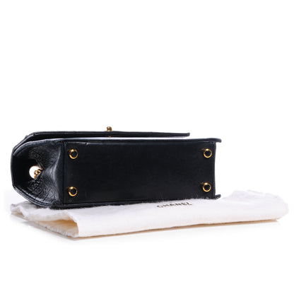 Chanel Lambskin Quilted Shoulder Flap Bag Black 4 of 10