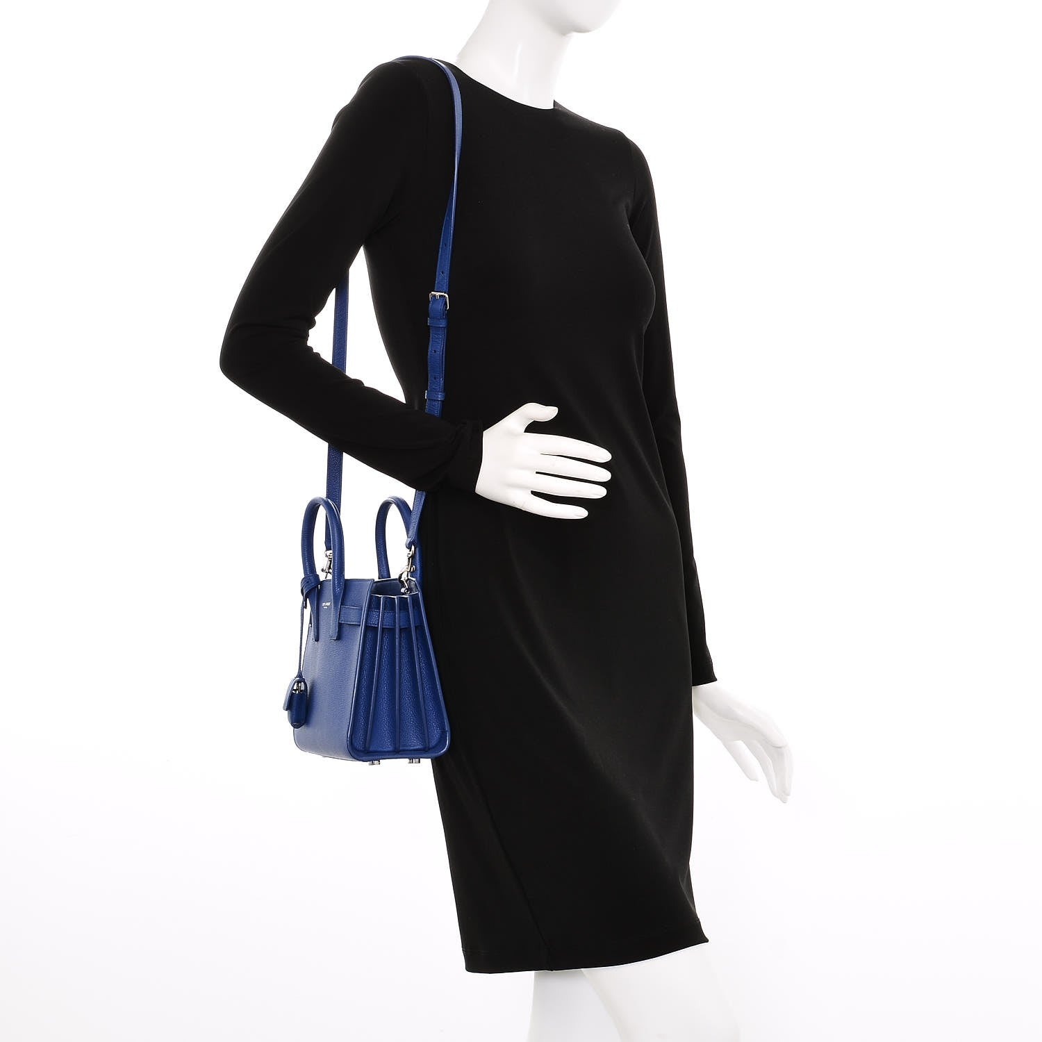 Saint Laurent Calfskin Nano Sac De Jour Cobalt Blue 2 of 7