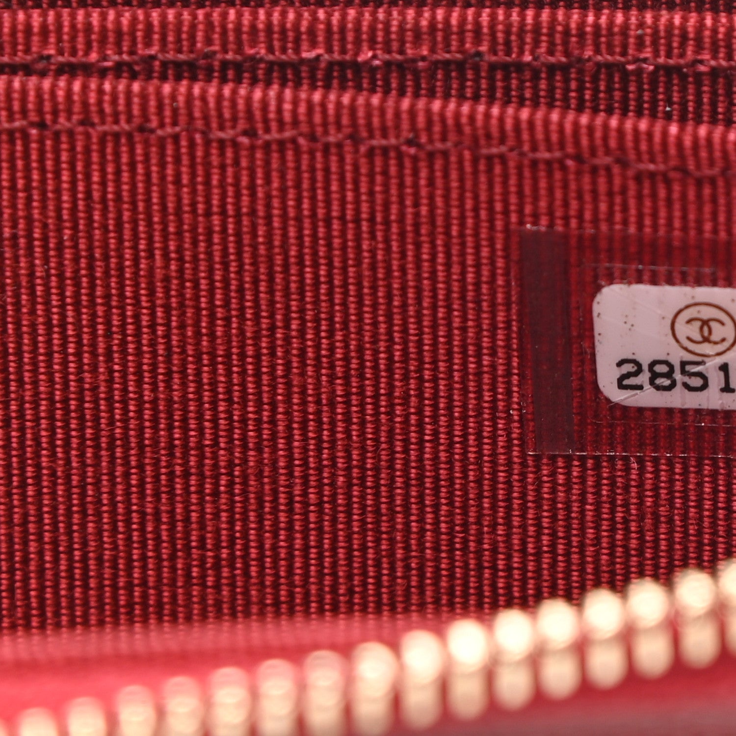 Chanel Caviar Quilted Zip Around Coin Purse Burgundy 7 of 8