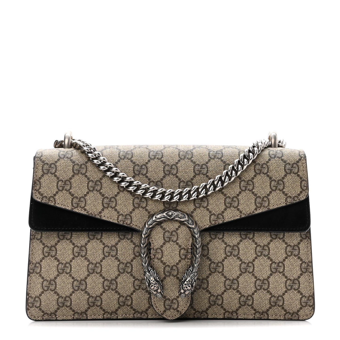 GG Supreme Monogram Small Dionysus Shoulder Bag Black