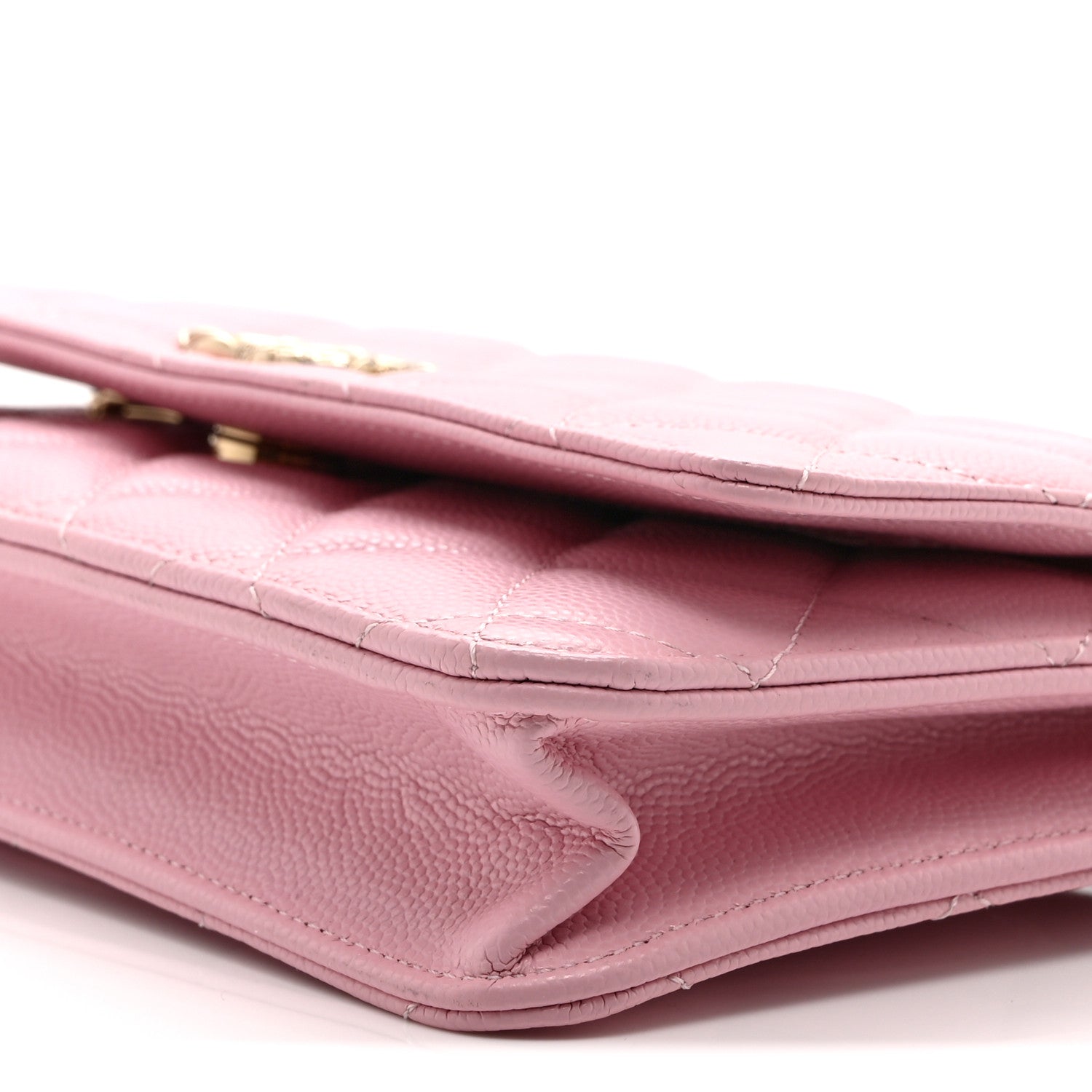 Chanel Caviar Quilted Wallet on Chain WOC Light Pink 11 of 12