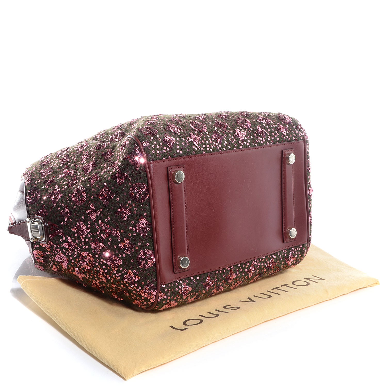 Louis Vuitton Sequin Monogram Sunshine Express North South Burgundy 4 of 9