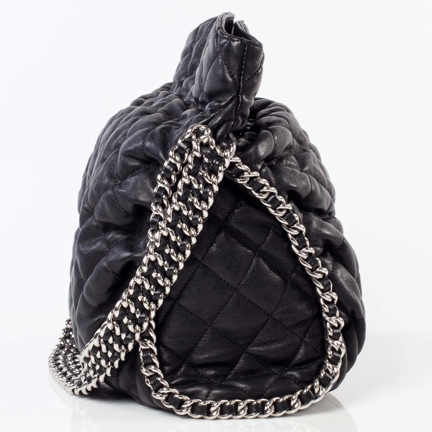 Chanel Lambskin Chain Around Hobo Black 4 of 10