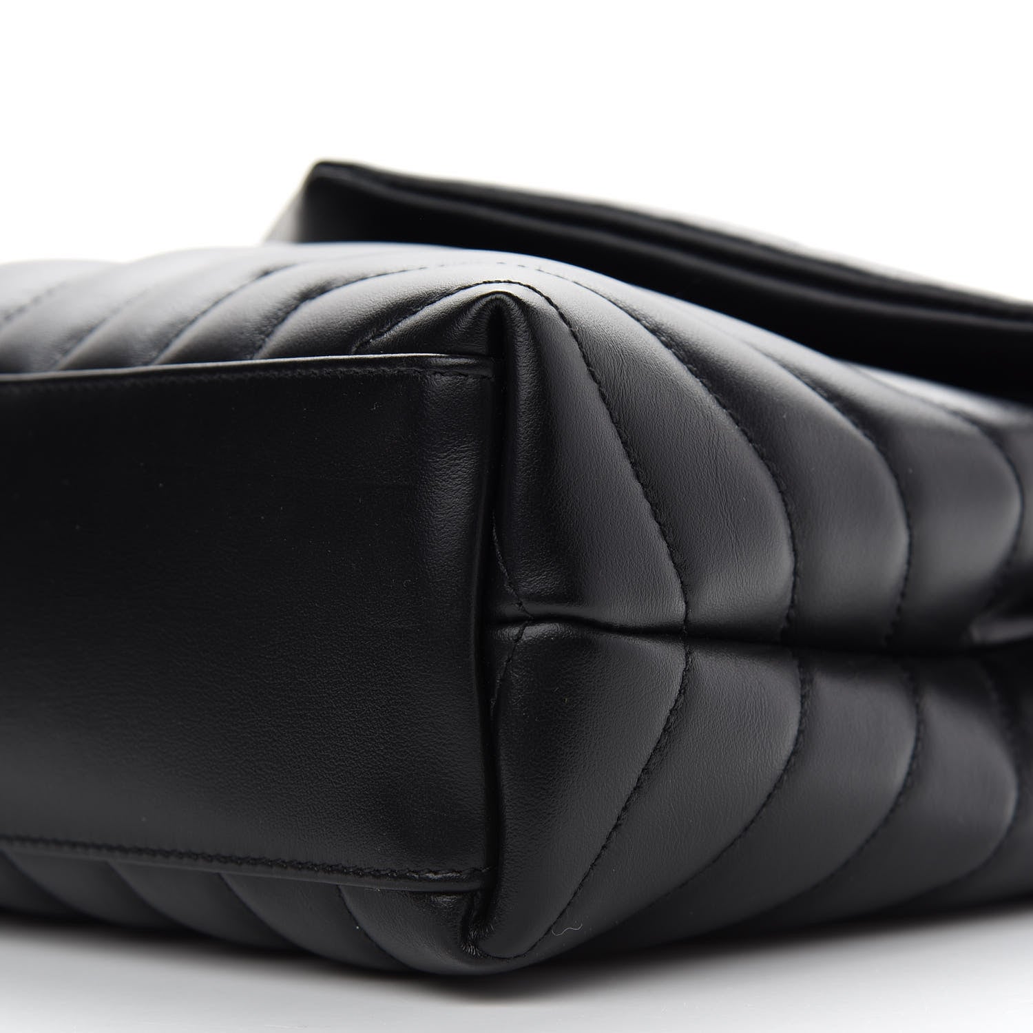 Saint Laurent Calfskin Y Quilted Monogram Small Loulou Chain Satchel Black 9 of 9