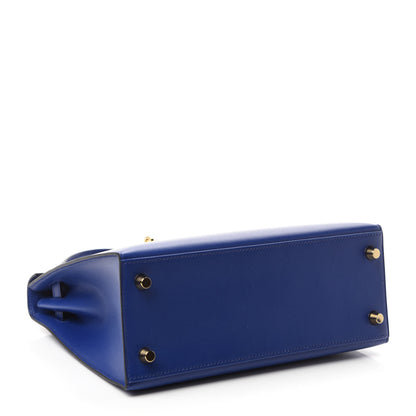 Hermes Tadelakt Kelly Sellier 25 Bleu Electrique 4 of 11