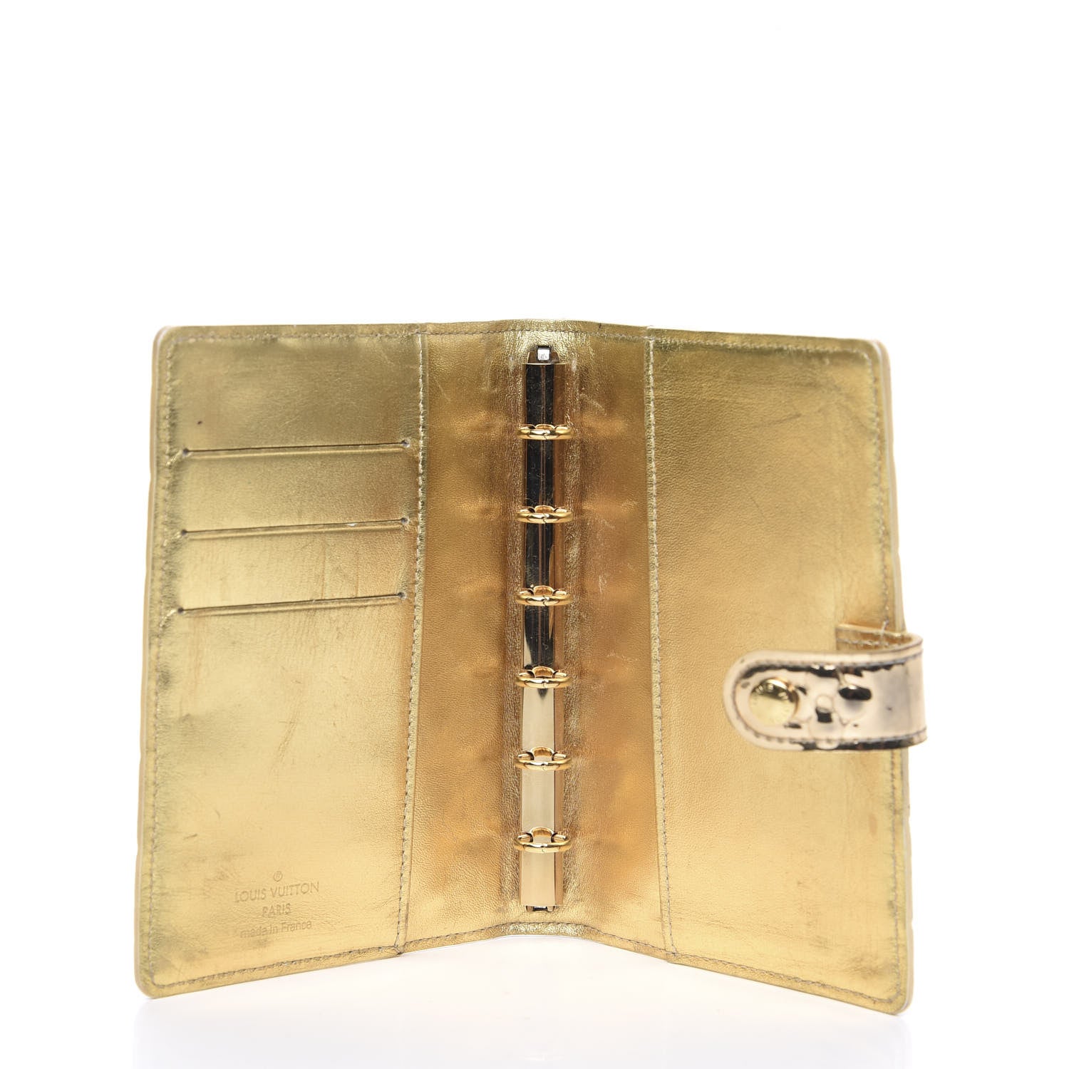 Louis Vuitton Monogram Miroir Small Ring Agenda Gold 4 of 11