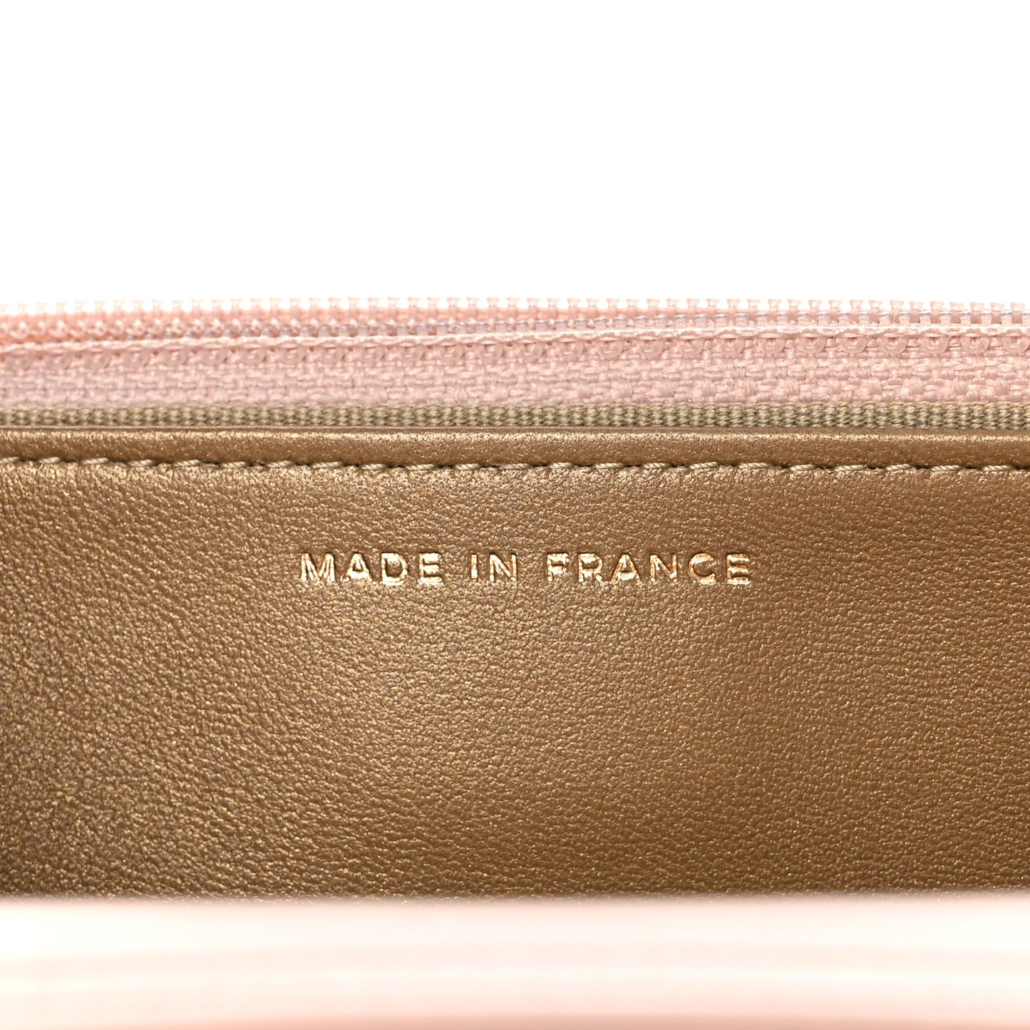 Lambskin Quilted CC Pearl Crush Wallet on Chain WOC Light Beige