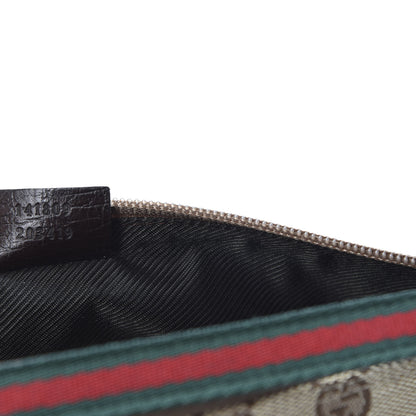Gucci Monogram Web Boat Pochette Brown 8 of 9