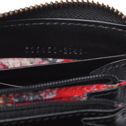 Gucci Calfskin Web Trapuntata GG Zip Around Wallet Black 7 of 12