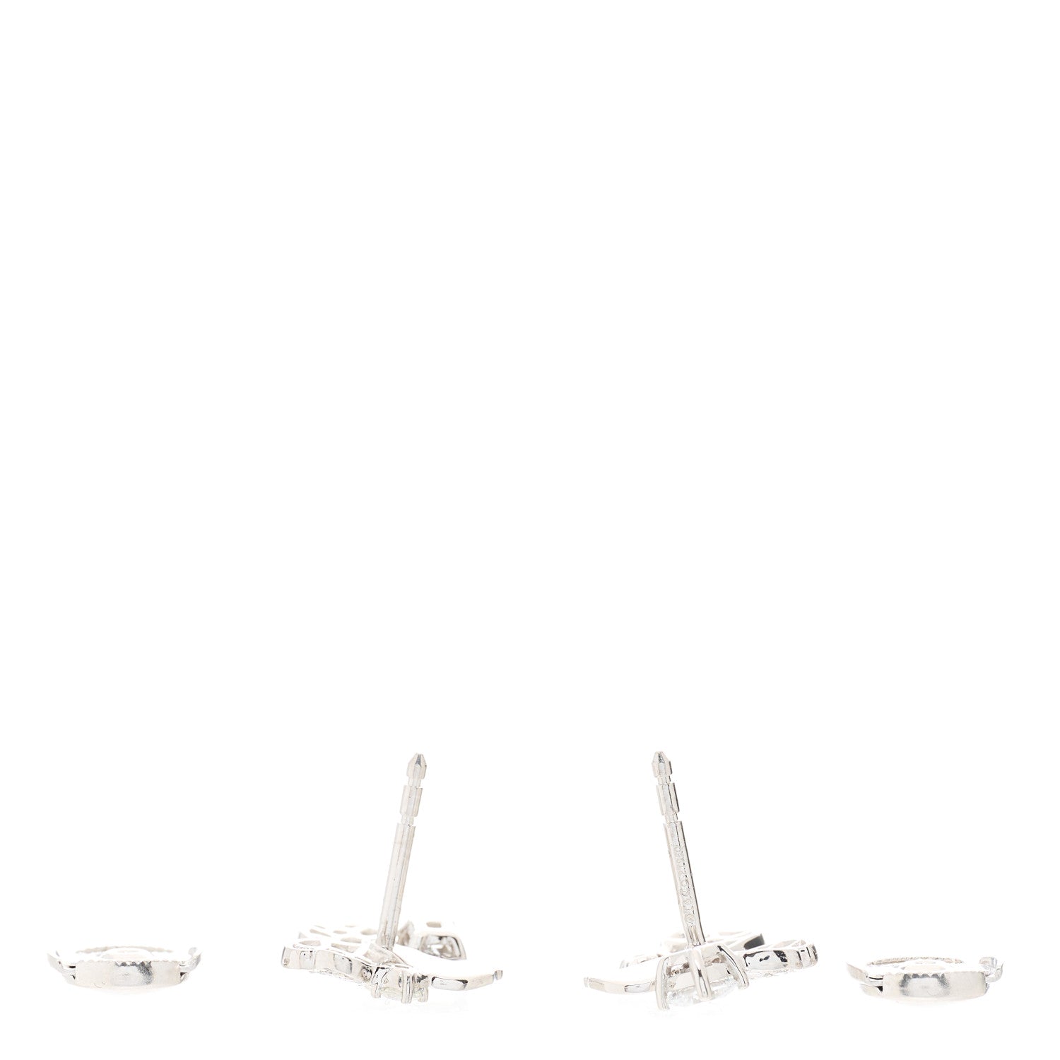 Tiffany Platinum Diamond Paper Flowers Cluster Earrings 2 of 3
