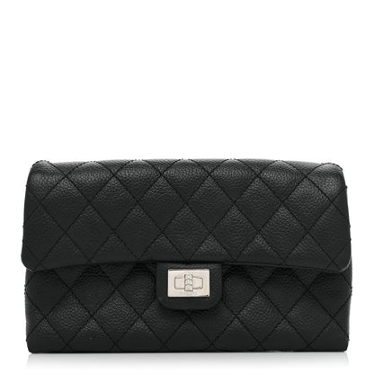 Chanel Grained Calfskin Quilted 2.55 Reissue Flap Belt Bag Clutch Black 1 of 10
