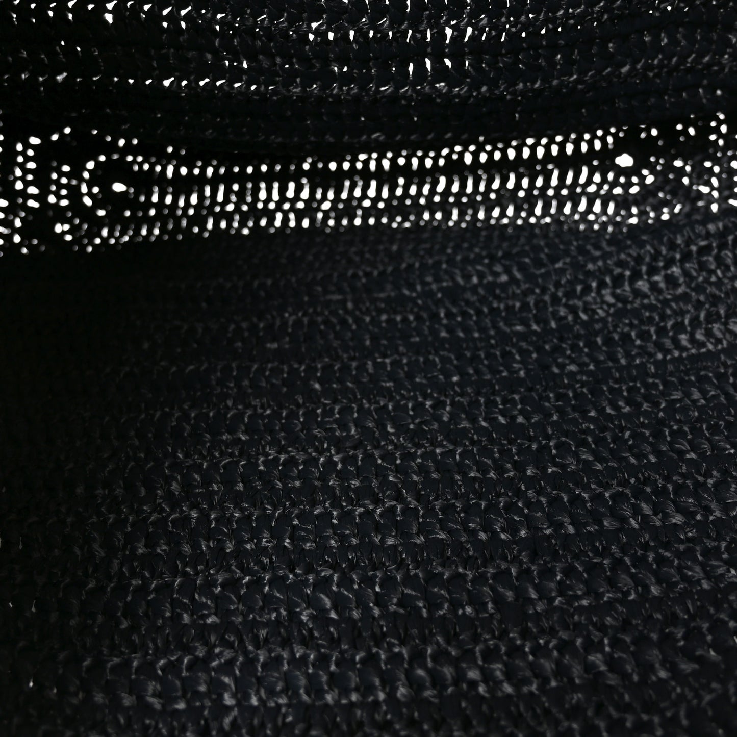Raffia Rive Gauche Tote Black