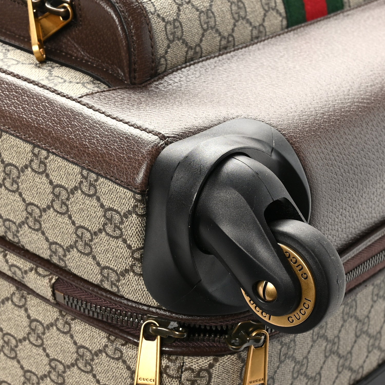 Gucci GG Supreme Monogram Textured Dollar Calfskin Web Large Savoy
