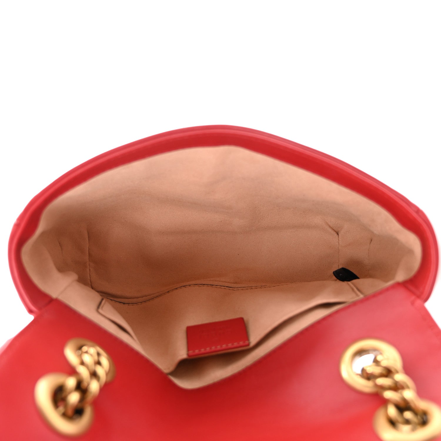 Gucci Calfskin Matelasse Mini GG Marmont Shoulder Bag Hibiscus Red 5 of 10