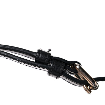 Burberry Grainy Calfskin House Check Small Maidstone Black 13 of 15