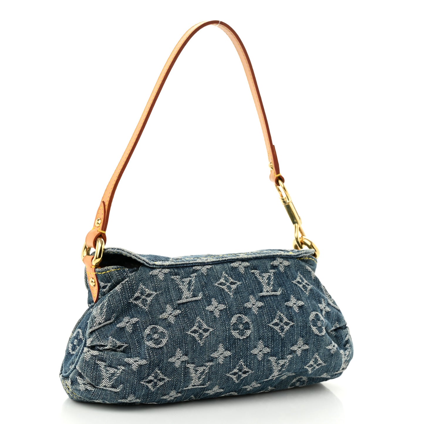 Monogram Denim Mini Pleaty Blue