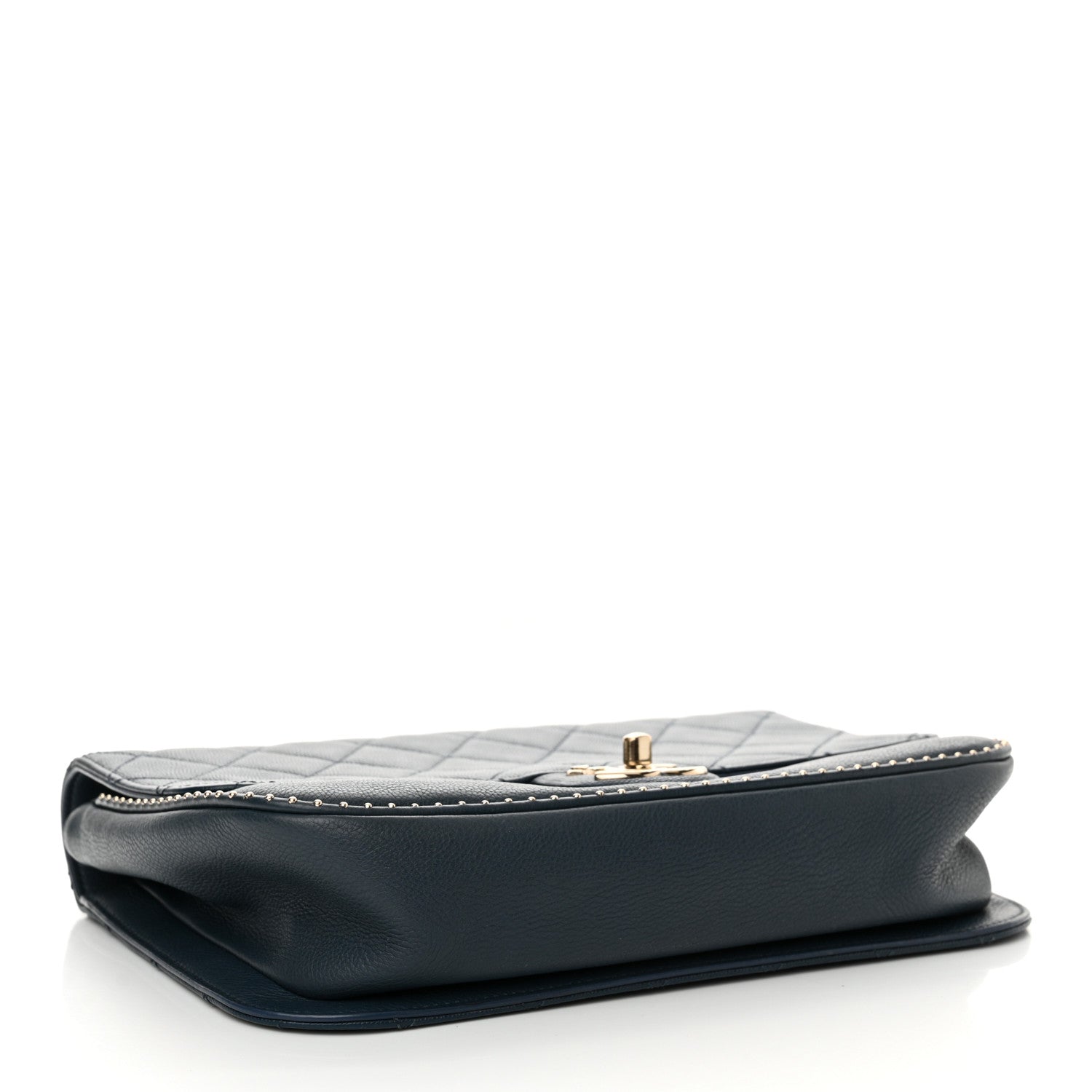 Chanel Caviar Quilted Large Studded Flap Blue 4 of 12
