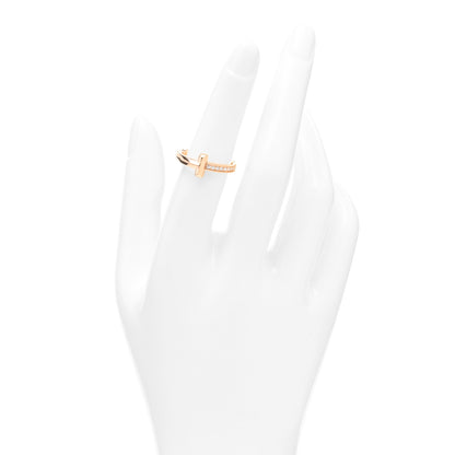 Tiffany 18K Rose Gold Diamond 2.5mm T T1 Ring 51 5.75 2 of 5