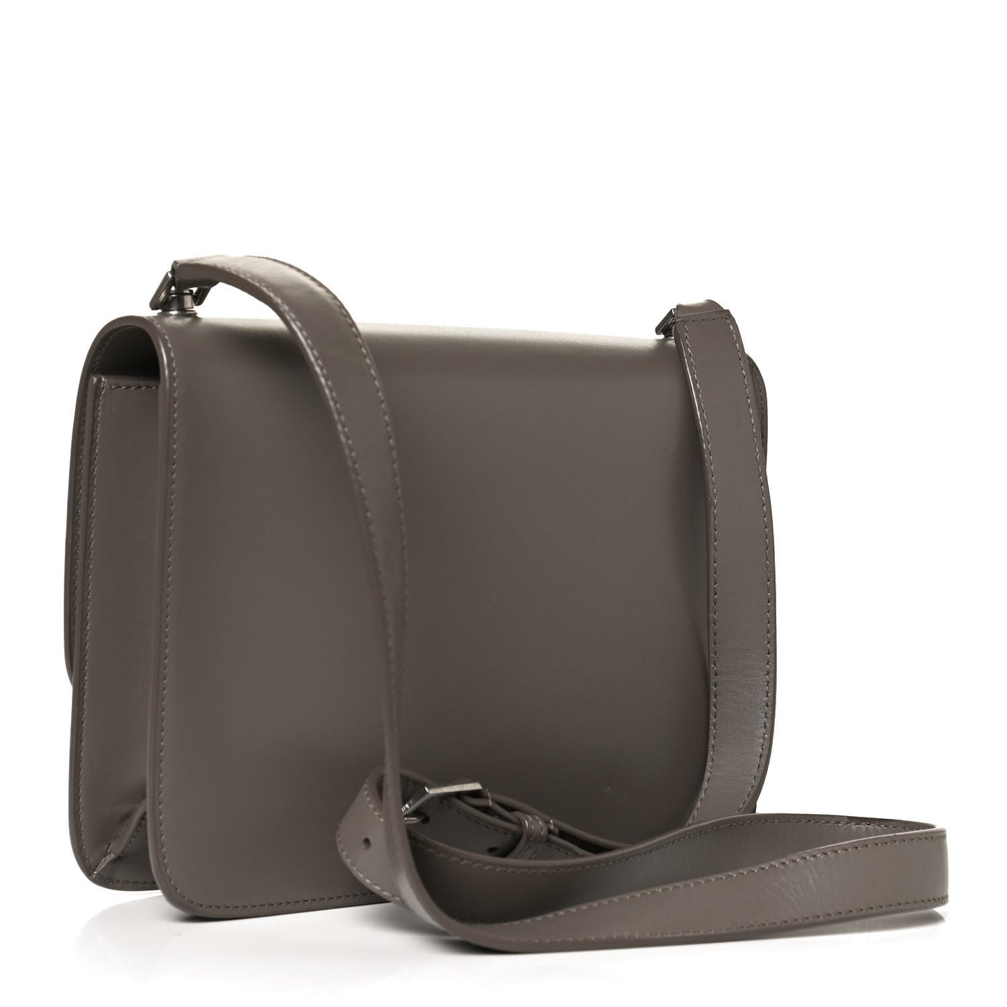 Smooth Calfskin Carre Satchel Khaki