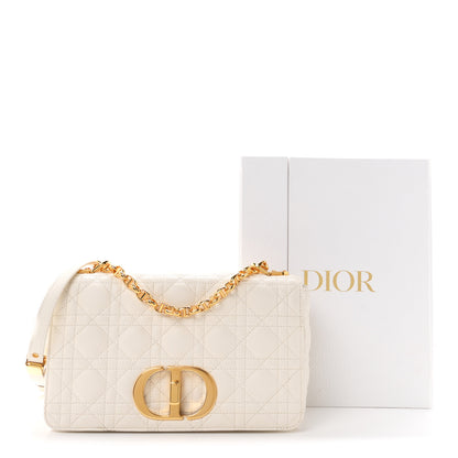 Christian Dior Supple Calfskin Cannage Medium Caro Bag Ivory 11 of 11