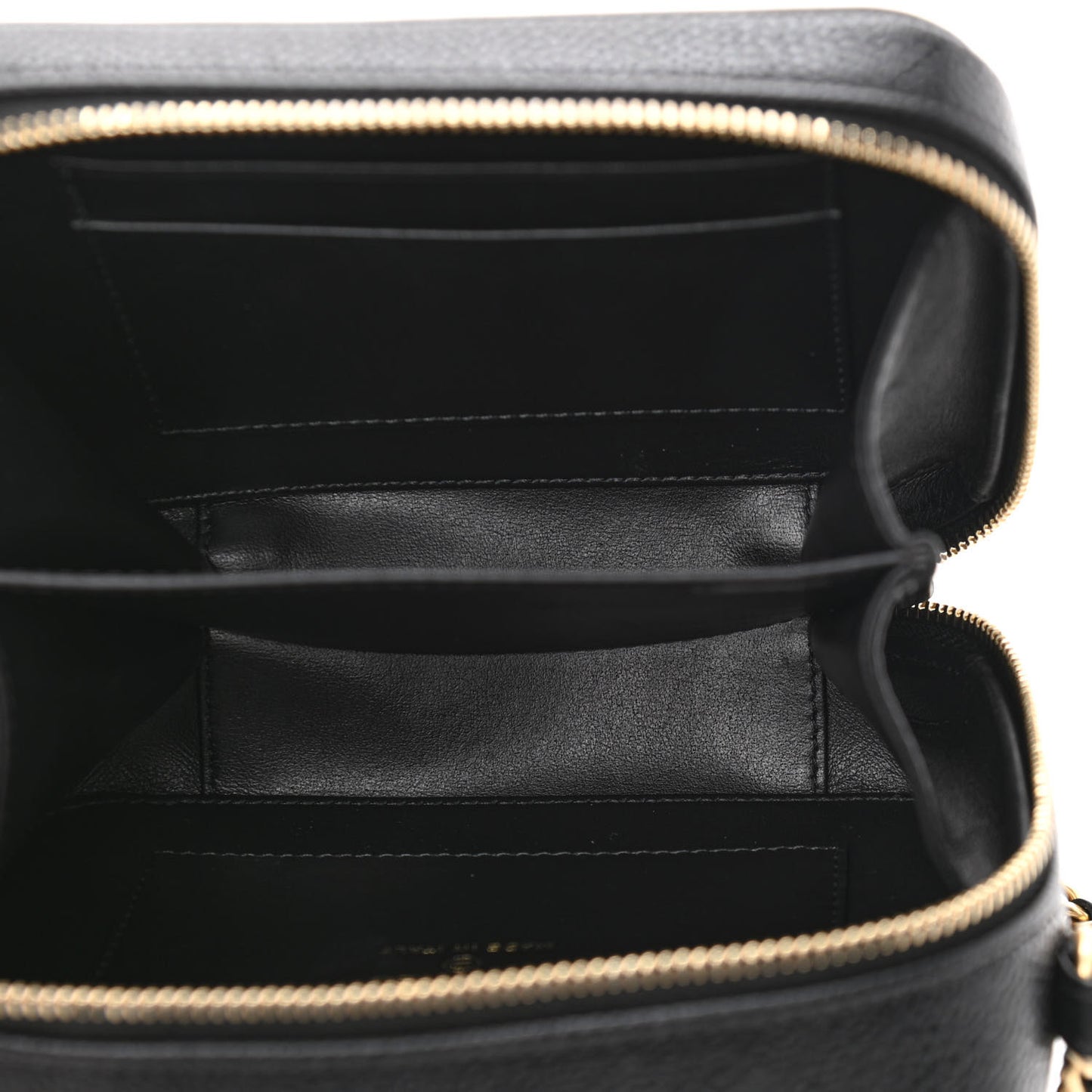 Caviar Quilted CC Filigree Vanity Clutch With Chain Black