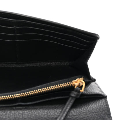 Chloe Calfskin Marcie Continental Flap Wallet Black 5 of 7