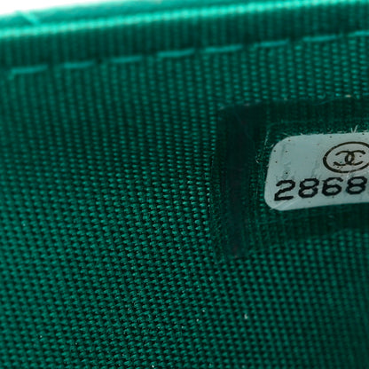 Chanel Lambskin Quilted Trendy CC Wallet On Chain WOC Green 7 of 10