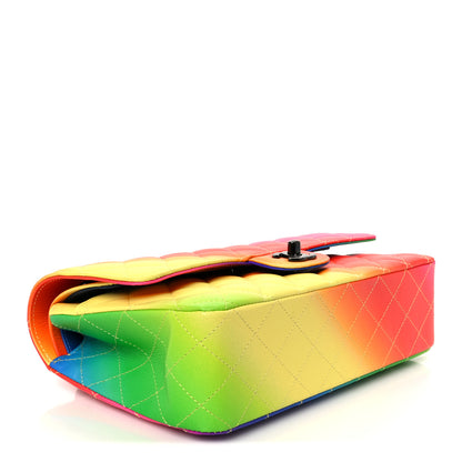 Chanel Calfskin Quilted Medium Rainbow Double Flap Multicolor 4 of 11