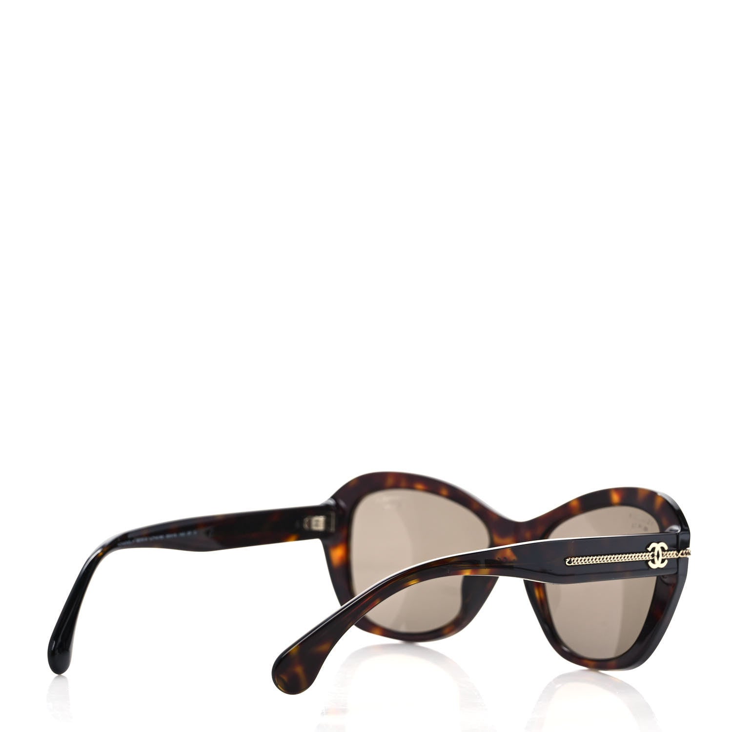 Chanel Acetate Polarized CC Butterfly Sunglasses 5510 Dark Tortoise 4 of 8