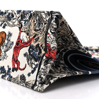 Christian Dior Canvas Embroidered Large Dioriviera Toile De Jouy Book Tote Multicolor 9 of 12