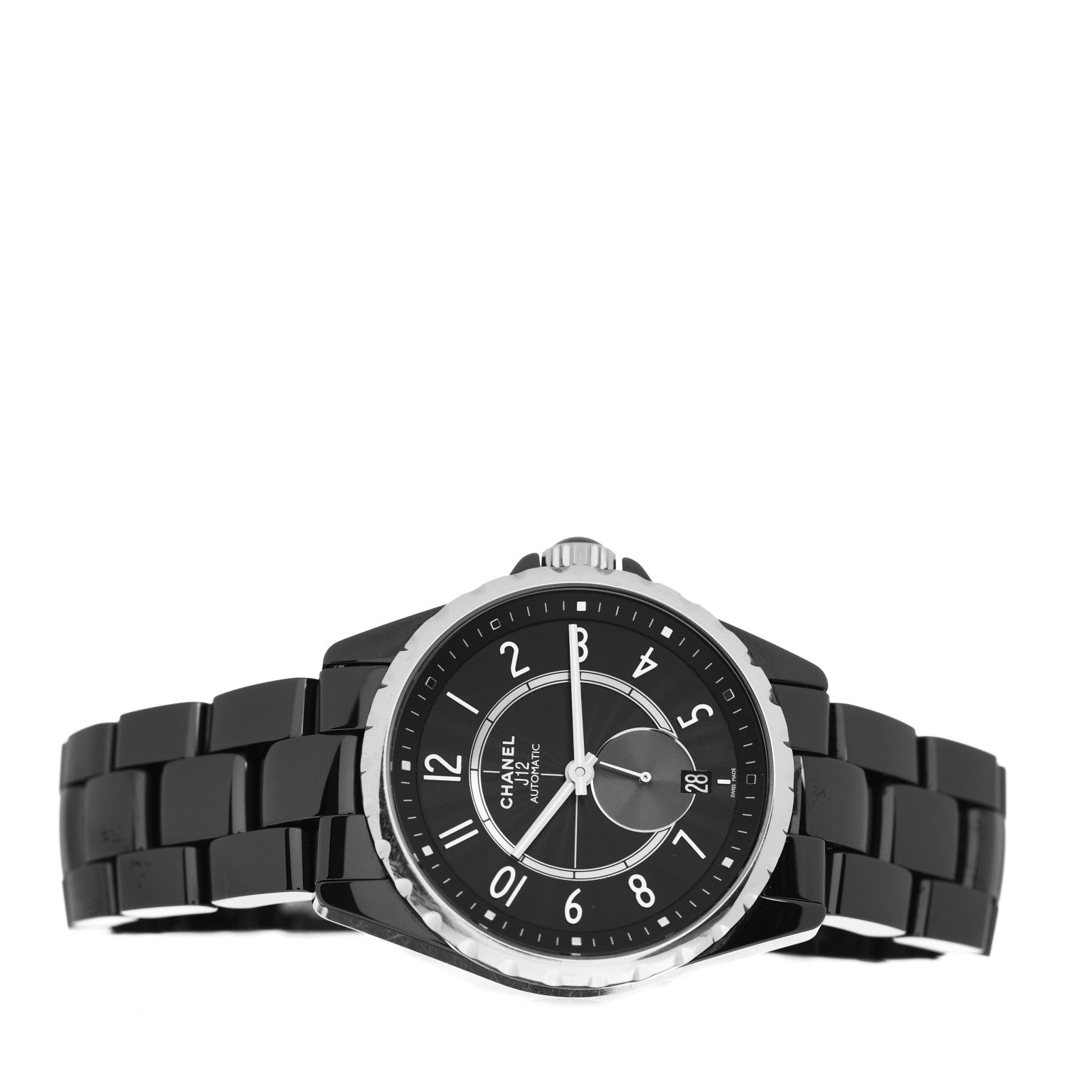 Chanel Stainless Steel Ceramic 36.5mm J12 Automatic Watch Black 2 of 5