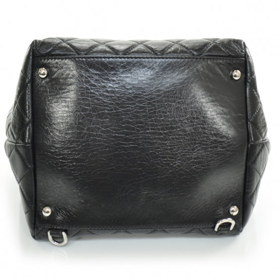 Lambskin Quilted Beijing Backpack Bag Black