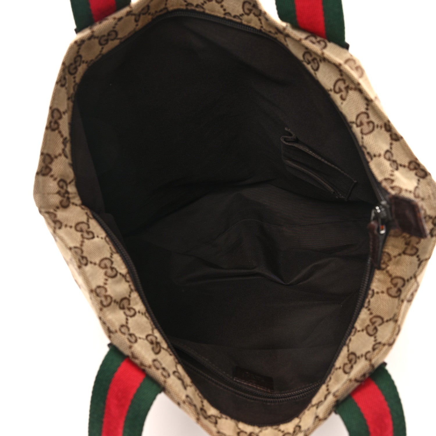 Gucci GG Monogram Large Web Handle Vertical Tote Dark Brown 5 of 11
