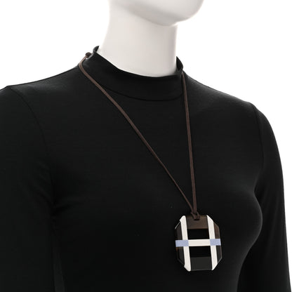 Hermes Horn Lacquer Opus Octagonal Necklace 2 of 7