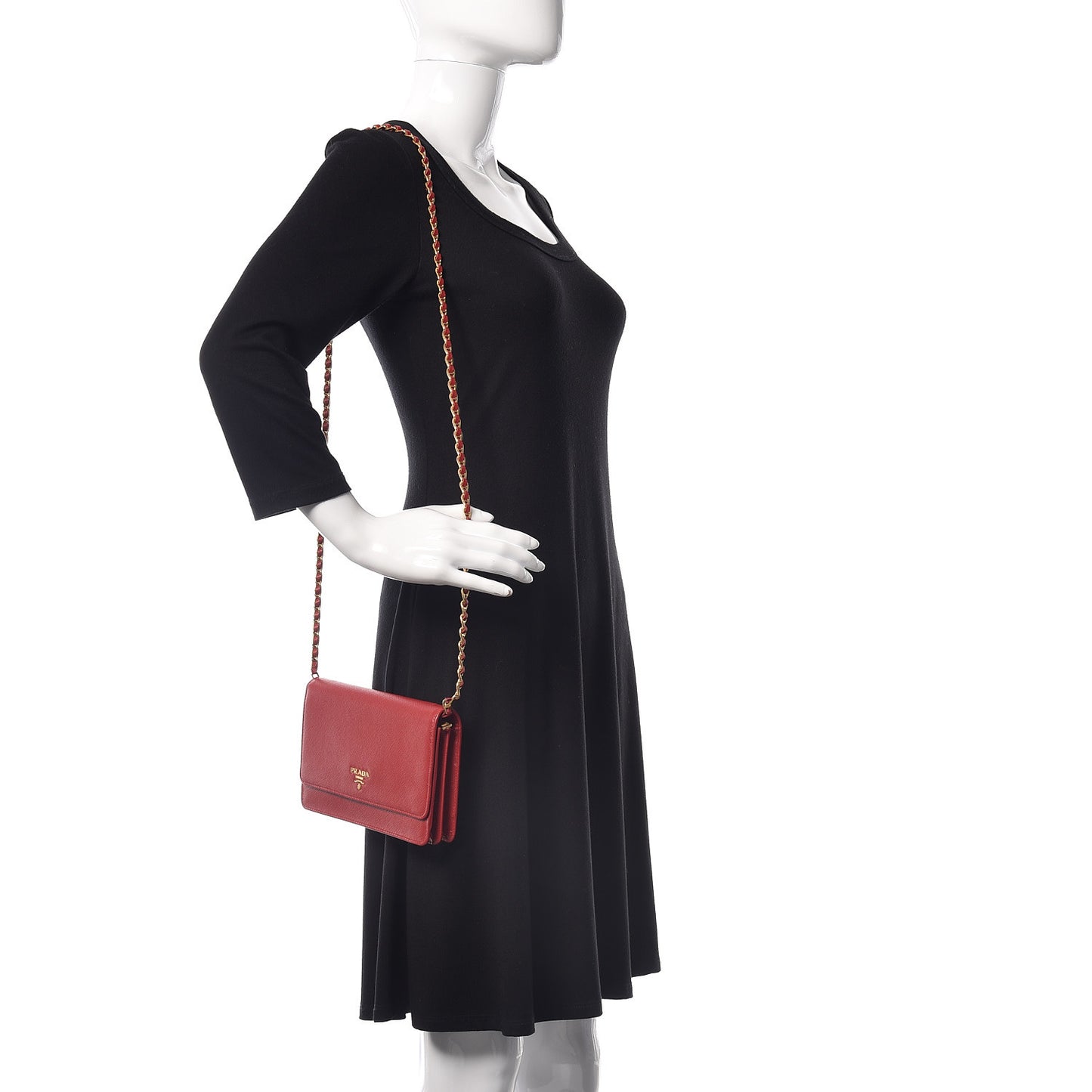 Saffiano Metal Flap Wallet With Strap Fuoco